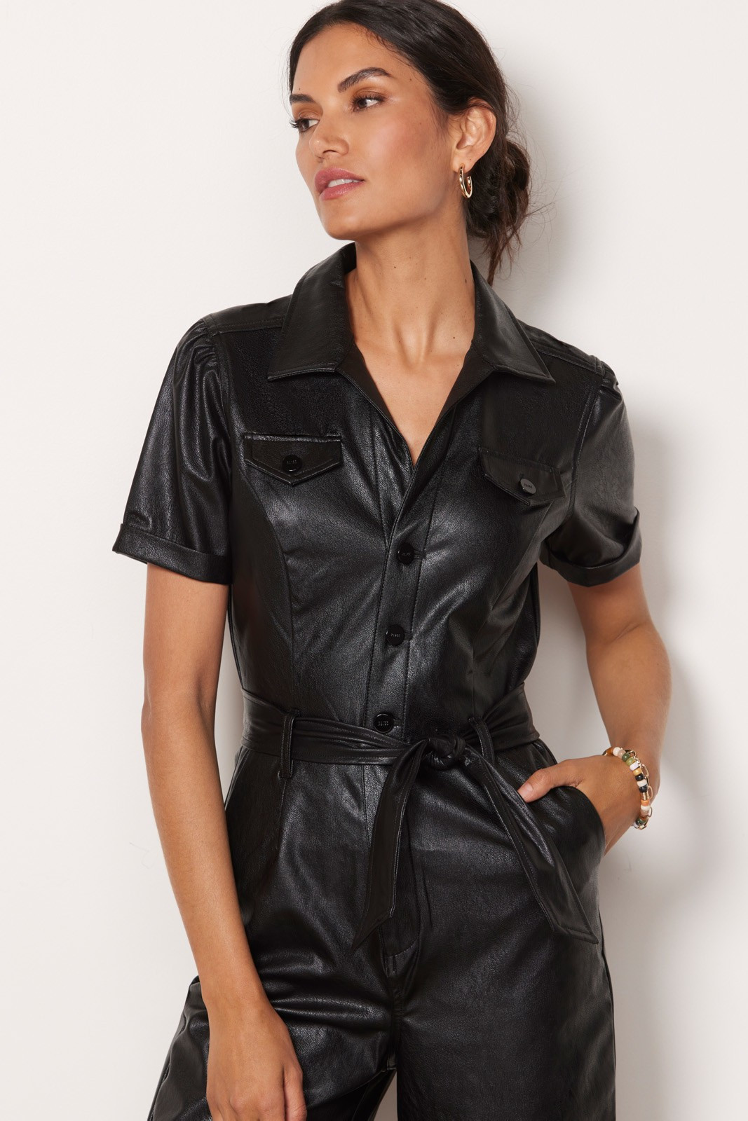 PAIGE Anessa Short Sleeve Jumpsuit | EVEREVE | Evereve