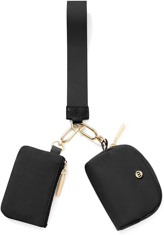 Mini Zip Around Wristlet keychain Wallet for Women Dual Pouch Wristlet Portable wallet Coin Purse... | Amazon (US)