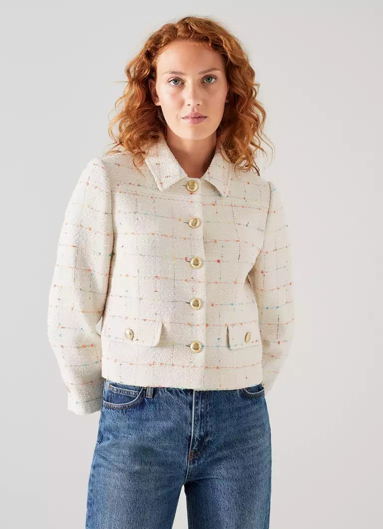 Bellmer Cream Italian Tweed Jacket | L.K. Bennett (UK)