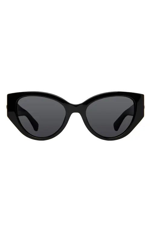 Kurt Geiger London Shoreditch 53mm Gradient Round Sunglasses in Black/Gray at Nordstrom | Nordstrom