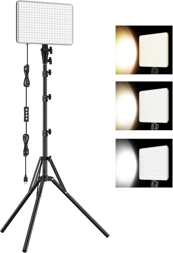 1-Pack LED Video Lighting Kit, Anautin 15W/1700Lux Photography Lighting with Tripod Stand, 2500-8... | Amazon (US)