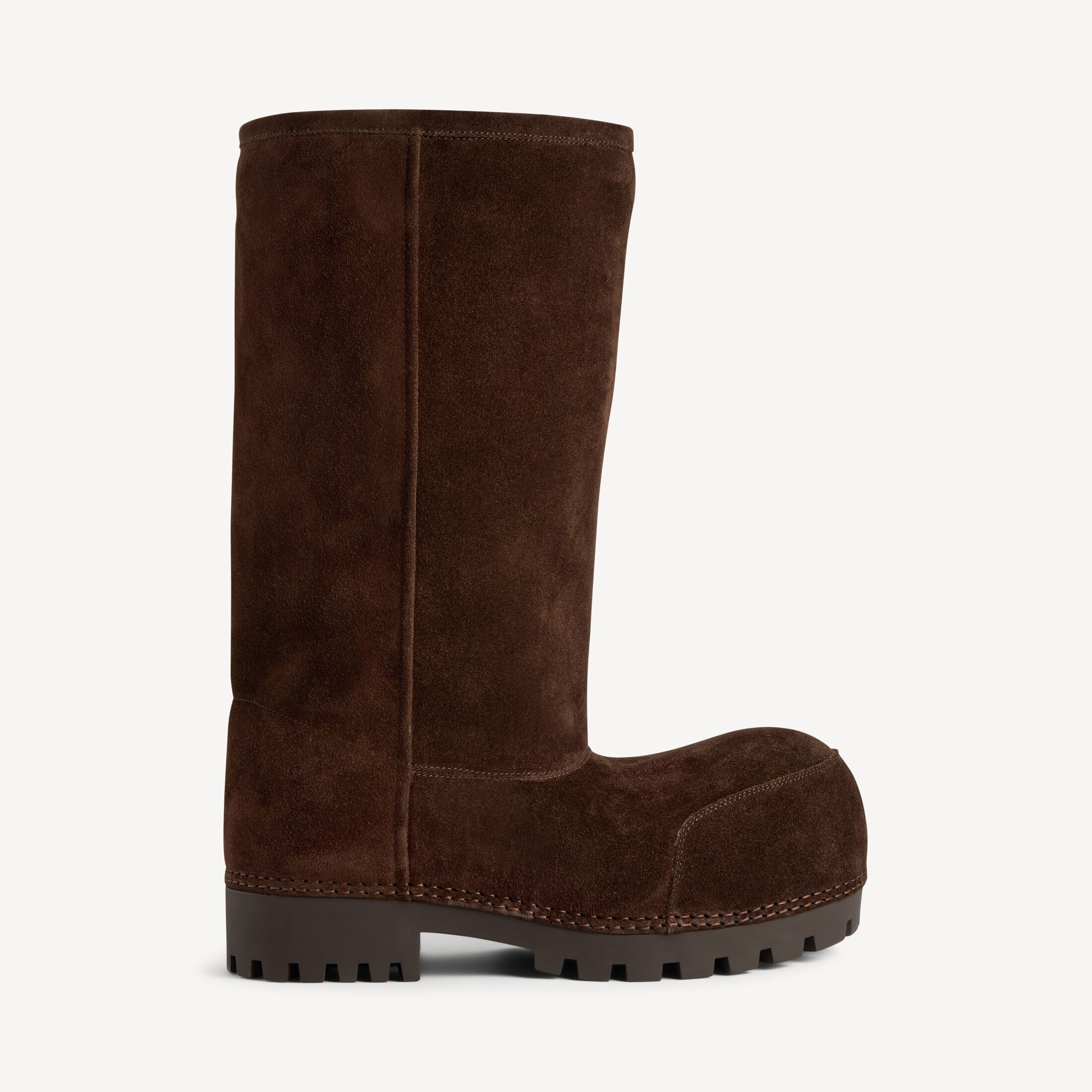 Balenciaga Alaska Fur High Boot - Brown - Men's | Balenciaga