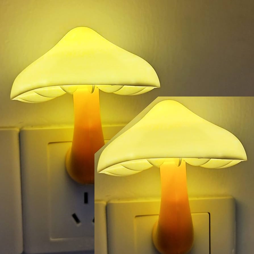 AUSAYE 2 Pack Sensor LED Night Light Plug in NightLight Energy Saving Wall Lamp Mushroom Night Li... | Amazon (US)