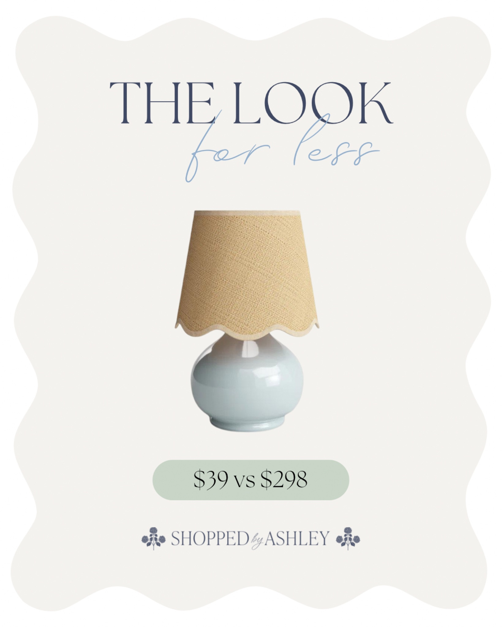 Finally back in stock & on major sale under $40! 

Look for less, designer look, scallop lamp shade, small lamp, mini lamp, coastal grandmother, grandmillennial, Nancy Meyers, kitchen lamp, table lamp, light blue lamp, blue lamp 

#LTKfindsunder50 #LTKsalealert #LTKstyletip