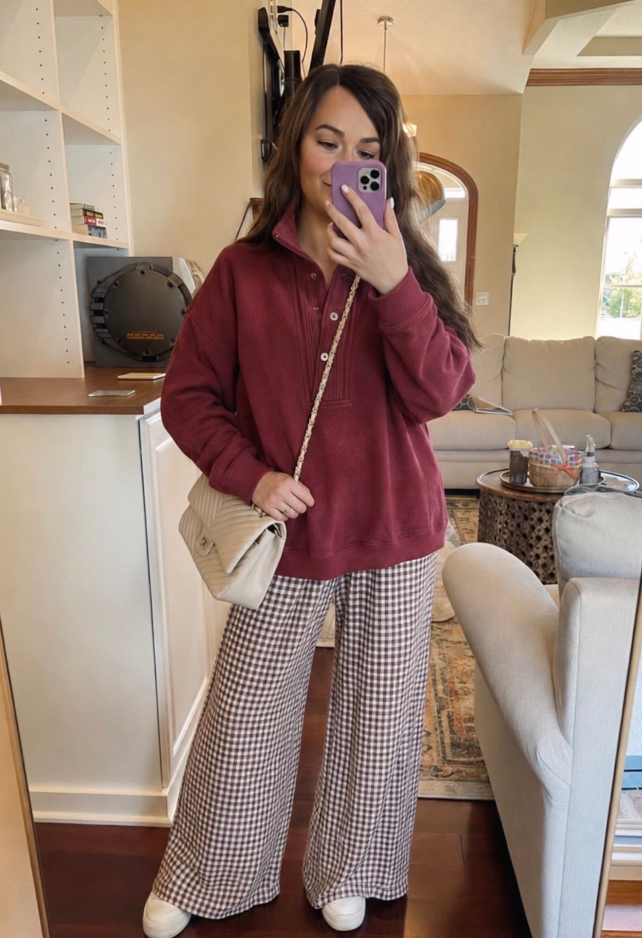 Loving my comfy fall look with these cozy pants and oversized sweatshirt! 🍁👟 #FallFashion #CozyStyle #FallOutfit #Fall2026

#LTKSeasonal #LTKSaleAlert #LTKootd