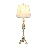 Elegant Designs LT3301-CRM Antique Style Buffet Cream Ruched Shade Table Lamp | Amazon (US)