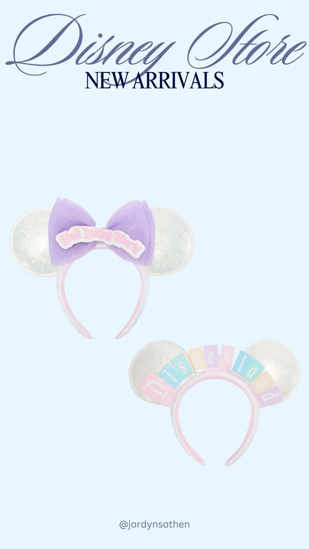 New Walt Disney World and Disneyland ears on the Disney store💕 Disney outfits, Disney parks, Disney style, Disney ideas, Disney Inspo, Disney girl, Disney aesthetic, Disney bound 
