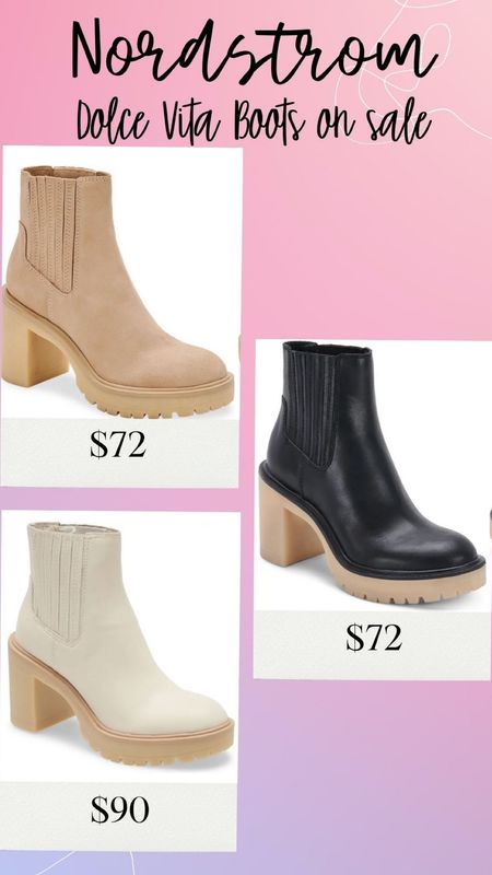 Nordstrom sale funds! Dolce Vita booties on sale! 
Normally $150 dollars and now only $72! 

#booties #boots #spring #heels #leather #waterproof #staple 

#LTKshoecrush #LTKFind #LTKsalealert