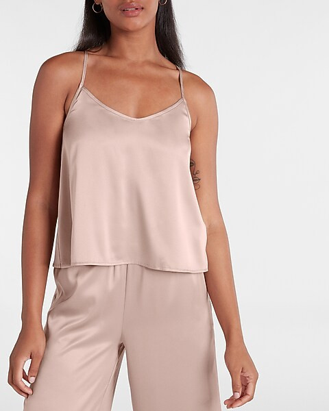 Satin Sleeveless Pajama Cami | Express