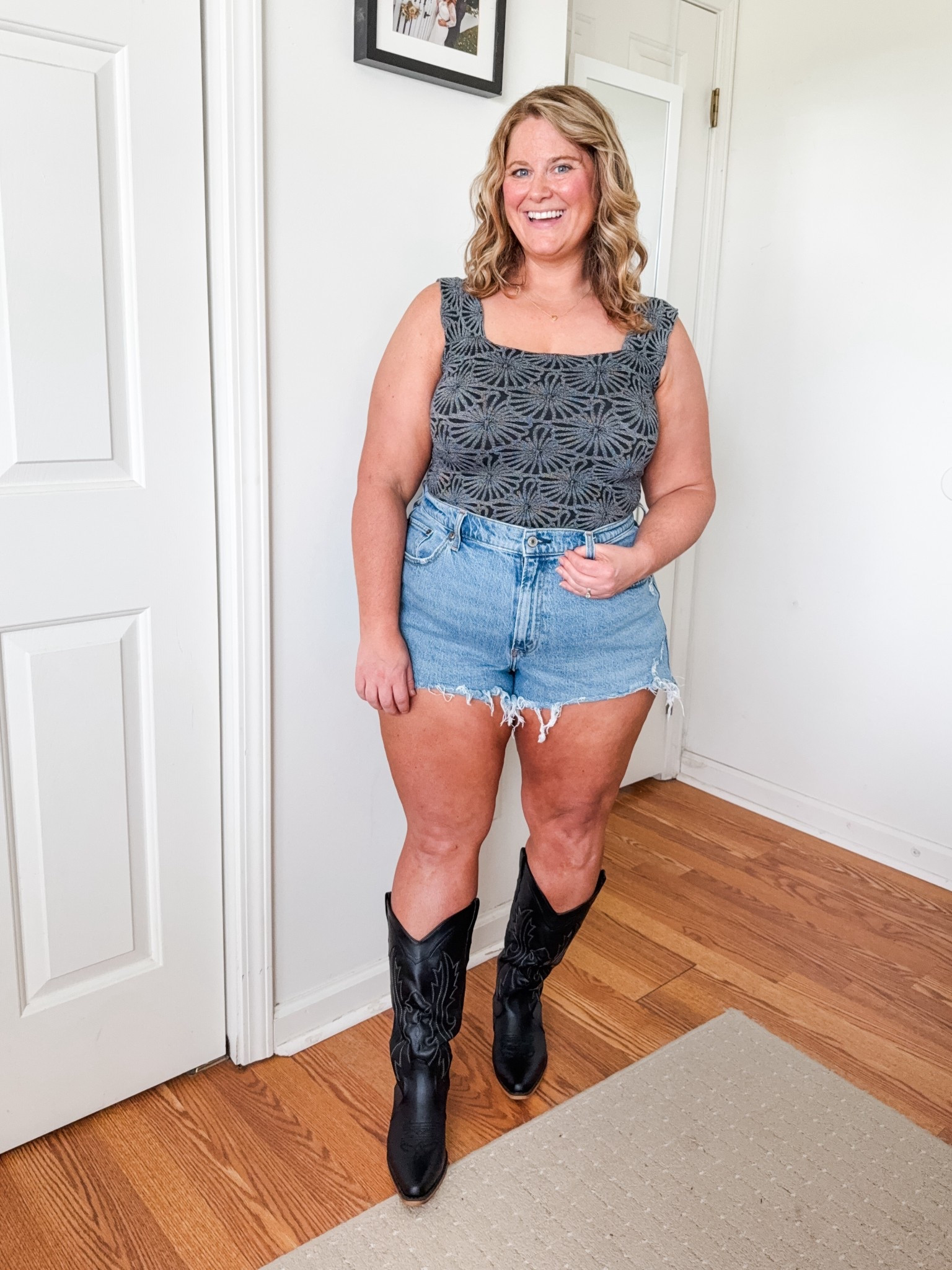 Country concert outfit - denim
Shorts and a textured tank 

#LTKMidsize #LTKSeasonal #LTKFindsUnder50
