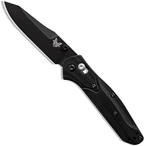Benchmade - 945BK-1 mini Osborne Knife, Reverse Tanto Blade, Plain Edge, Black/Blue Baselayer G10 Ha | Amazon (US)