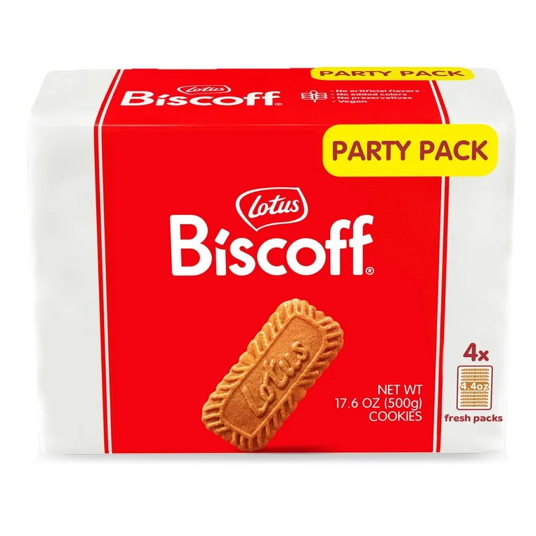 Lotus Biscoff Cookies, 17.6oz, 4 Freshpacks of 16 Cookies | Walmart (US)