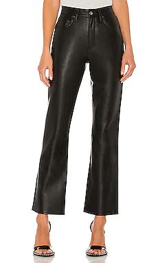 AGOLDE Recycled Leather Relaxed Boot Pant in Detox from Revolve.com | Revolve Clothing (Global)