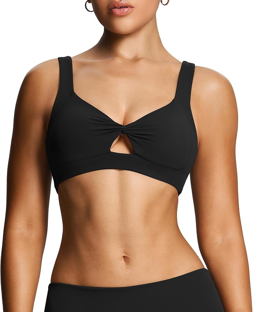 Aoxjox Women's Workout Sports Bras Fitness Training Gym Athlenza Twist Bra Lumastretch™ Yoga Cr... | Amazon (US)