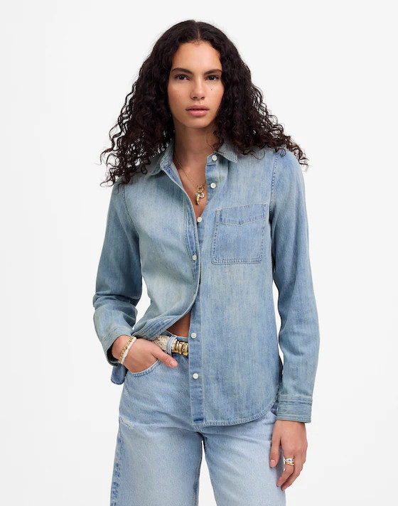 Shrunken Denim Shirt in Kelleyville Wash | Madewell