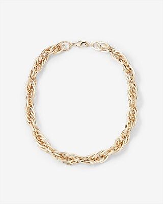Chunky Twisted Metal Chain Necklace | Express