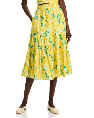 AQUA Tiered Midi Skirt - Exclusive  | Bloomingdale's Women | Bloomingdale's (US)