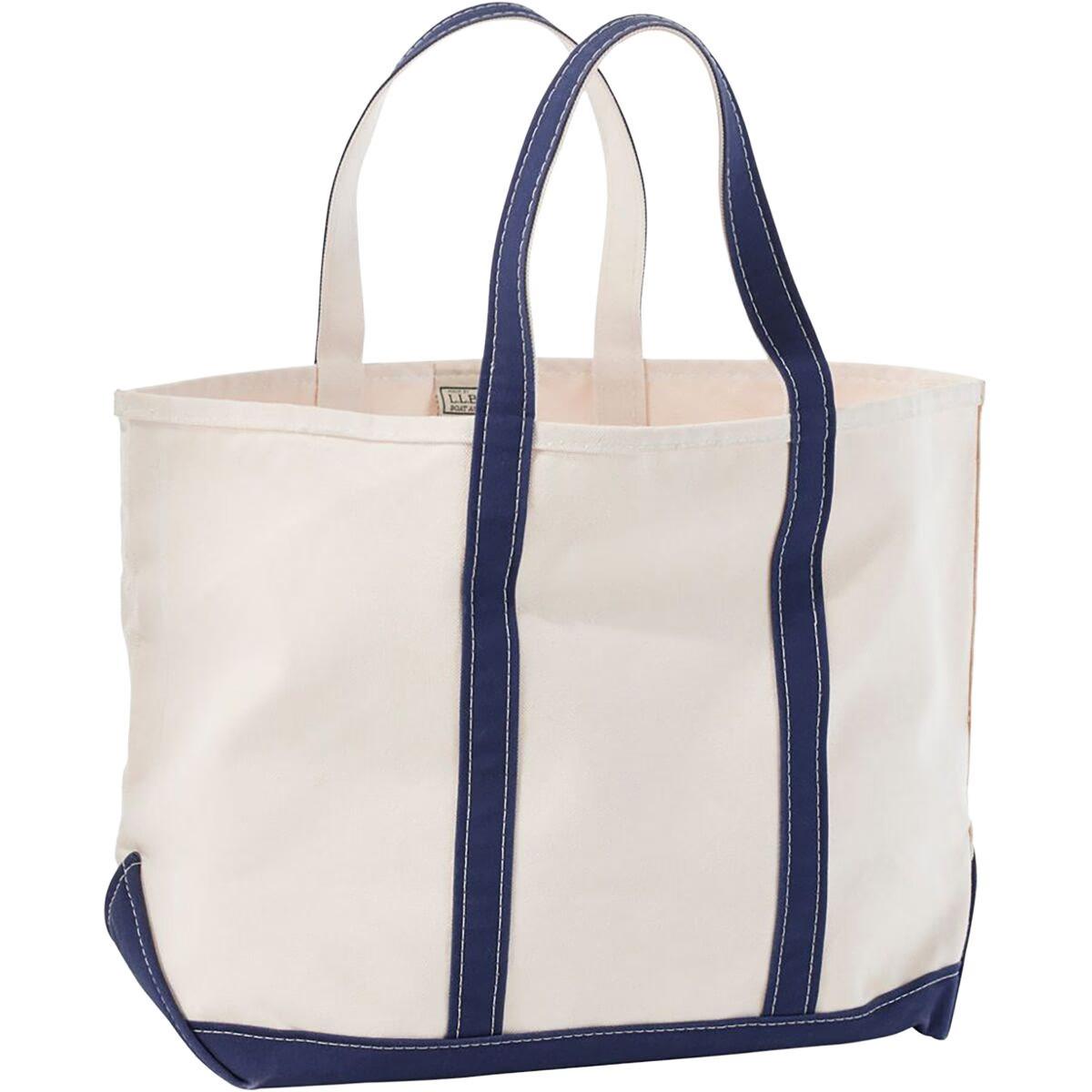 L.L.Bean Boat And Tote Large Open-Top Tote Bag Blue Trim, One Size | Backcountry