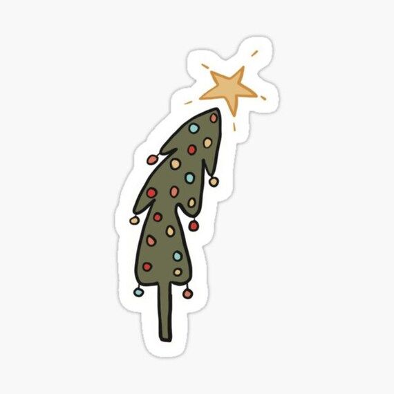 Christmas Tree Sticker Planner Sticker Christmas Tree w/ | Etsy | Etsy (US)