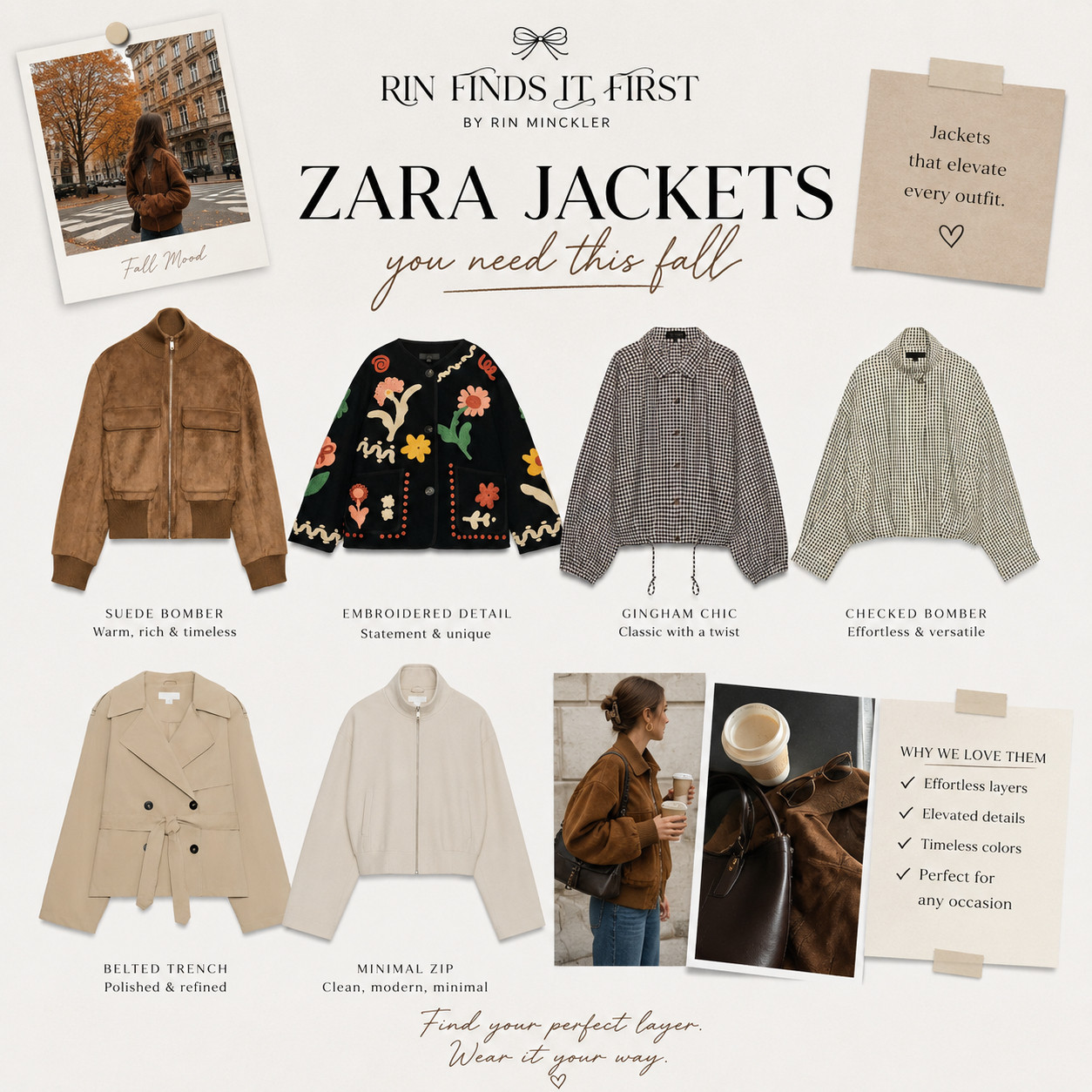 @zara jackets you need this fall!  

 #LTKgrwm #LTKootd #LTKOver40