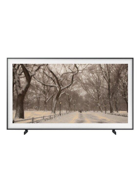 Samsung Frame TV Art Download of Central Park in the Snow Painting Edit, New York City | Etsy (US)