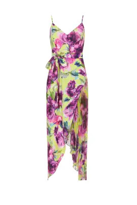 Multicolored Pleated Dress | Rent the Runway