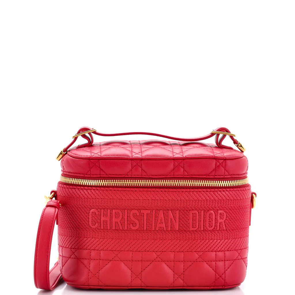 DiorTravel Convertible Vanity Case Cannage Quilt Lambskin Small | Rebag