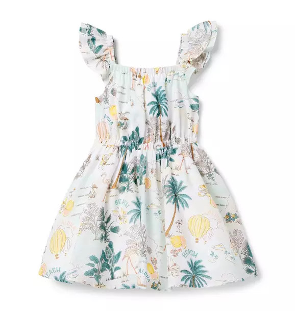 Tropical Island Flutter Sleeve Dress | Janie and Jack