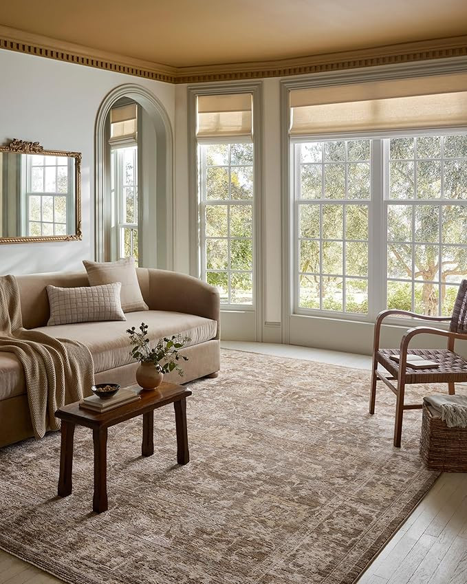 Loloi Magnolia Home by Joanna Gaines Pace Collection PAC-01 Bark/Natural 9'-6" x 12'-3" Area Rug | Amazon (US)