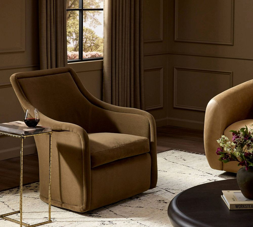 Everly Swivel Chair | Pottery Barn (US)