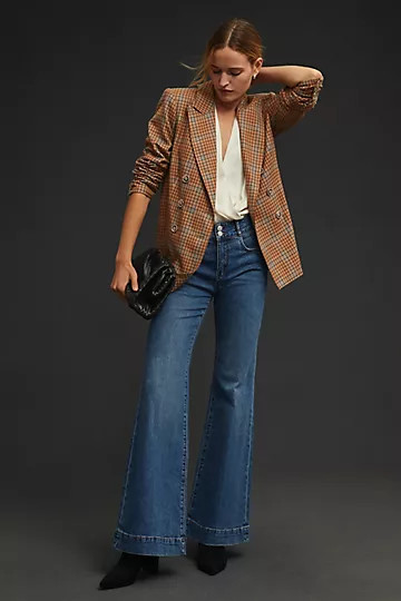 Pilcro Retro High-Rise Flare Jeans | Anthropologie (US)