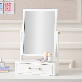 Elle Vanity Mirror With Storage Drawer (12"x19") | Pottery Barn Teen