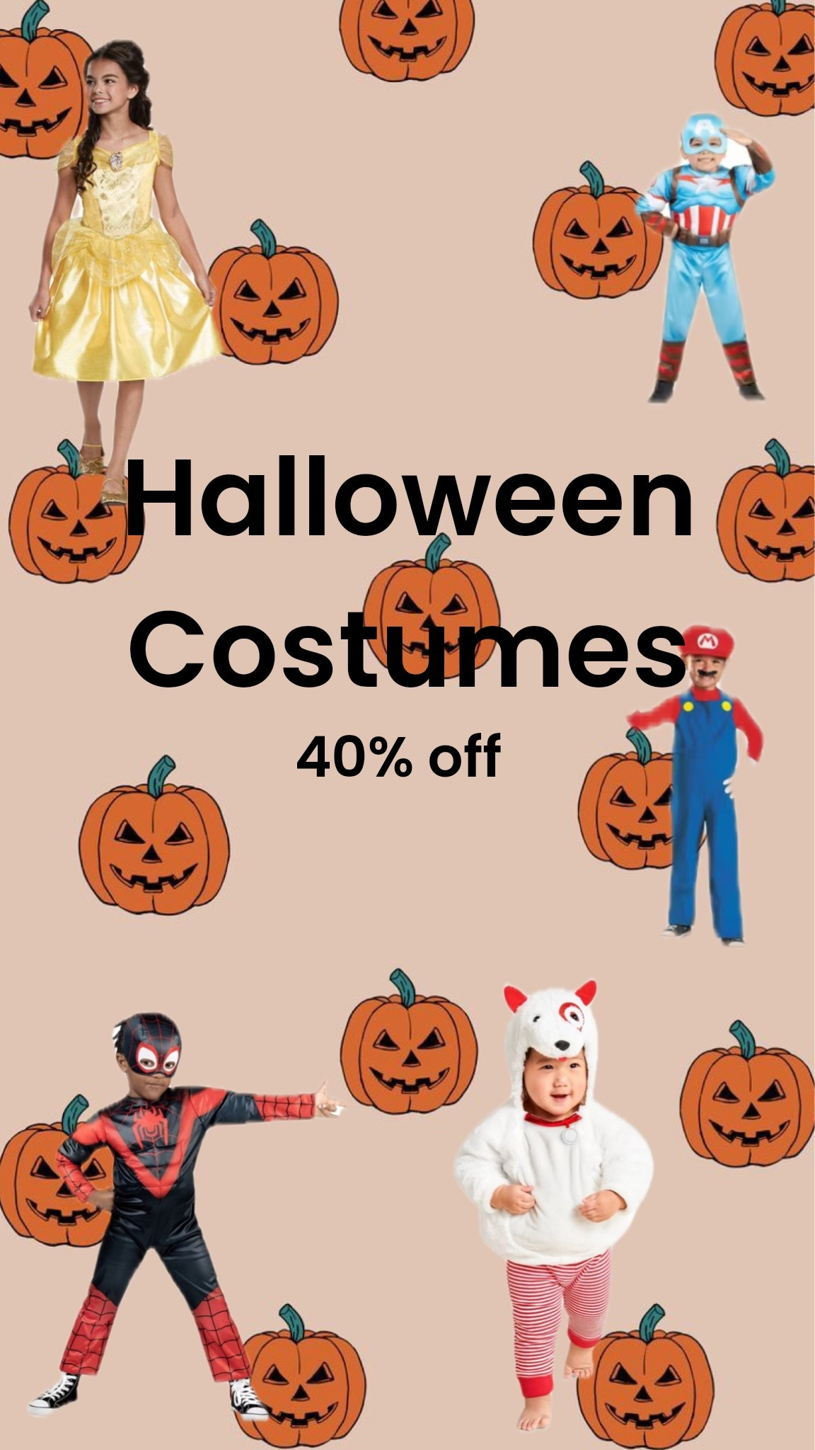 Halloween costumes 40% off 

#LTKHalloween #LTKSeasonal #LTKFindsUnder50