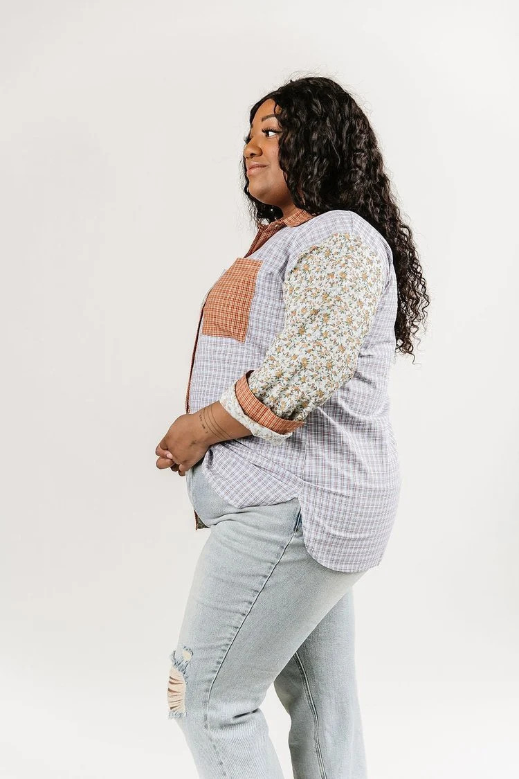 Floral & Plaid Button Down | Mindy Mae's Market