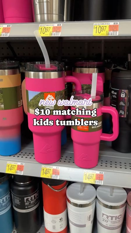 finally!! matching mommy & me  Stanley tumbler dupes at Walmart!! 🥹🩷 $10 & $15!

#walmartfinds #walmart #stanleydupe 

#LTKhome #LTKVideo #LTKfamily