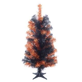 24" Black & Orange Tinsel Tree by Ashland® | Michaels Stores