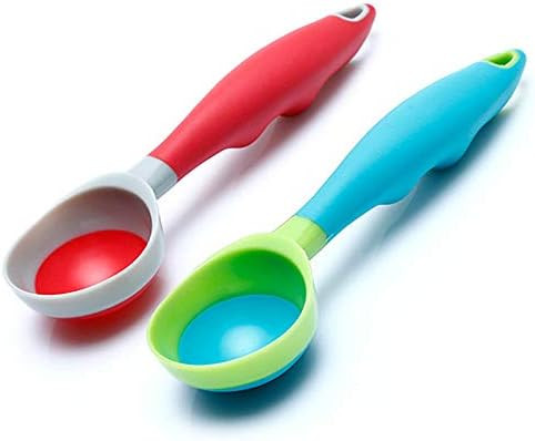Ice Cream Scoop, 2PCS Nonstick Anti-Freeze Food grade PPR + rubber Ice Cream Scooper with the Hun... | Amazon (US)