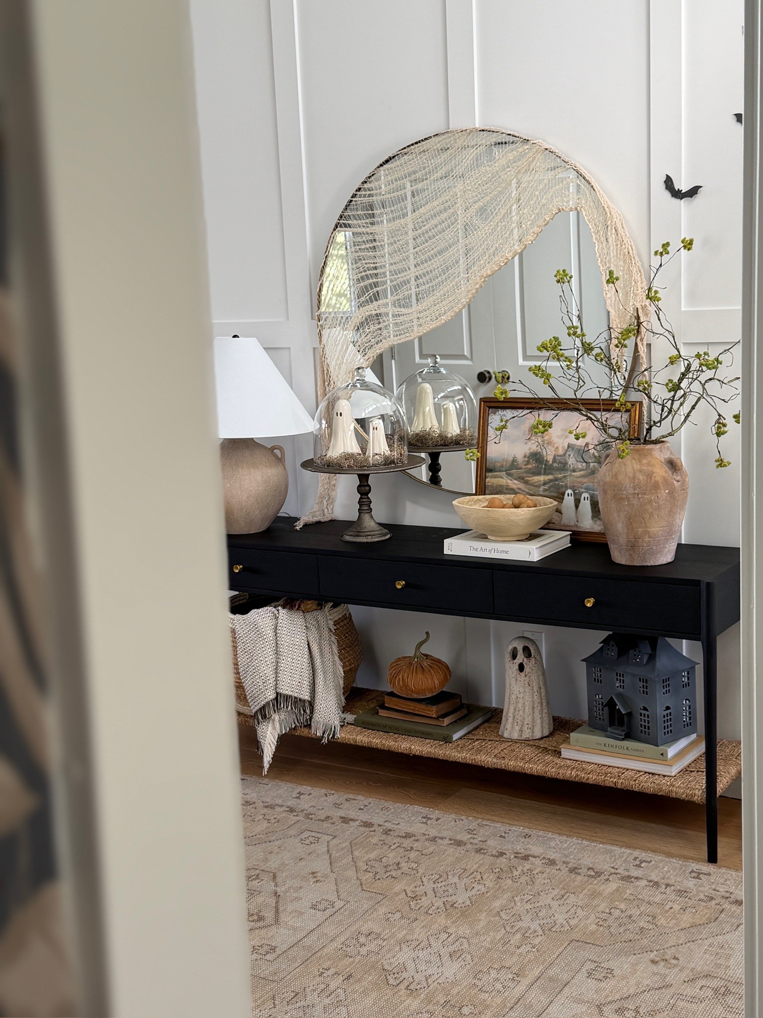 Halloween but make it classic 🍂 Our console table looks so spooky and elevated for this season!

#LTKHome #LTKSeasonal