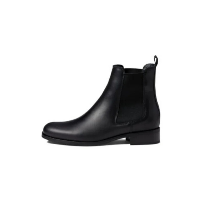 C LA CANADIENNE Womens Black Pull Tab Padded Sara Almond Toe Block Heel Leather Booties 7 M | Walmart (US)