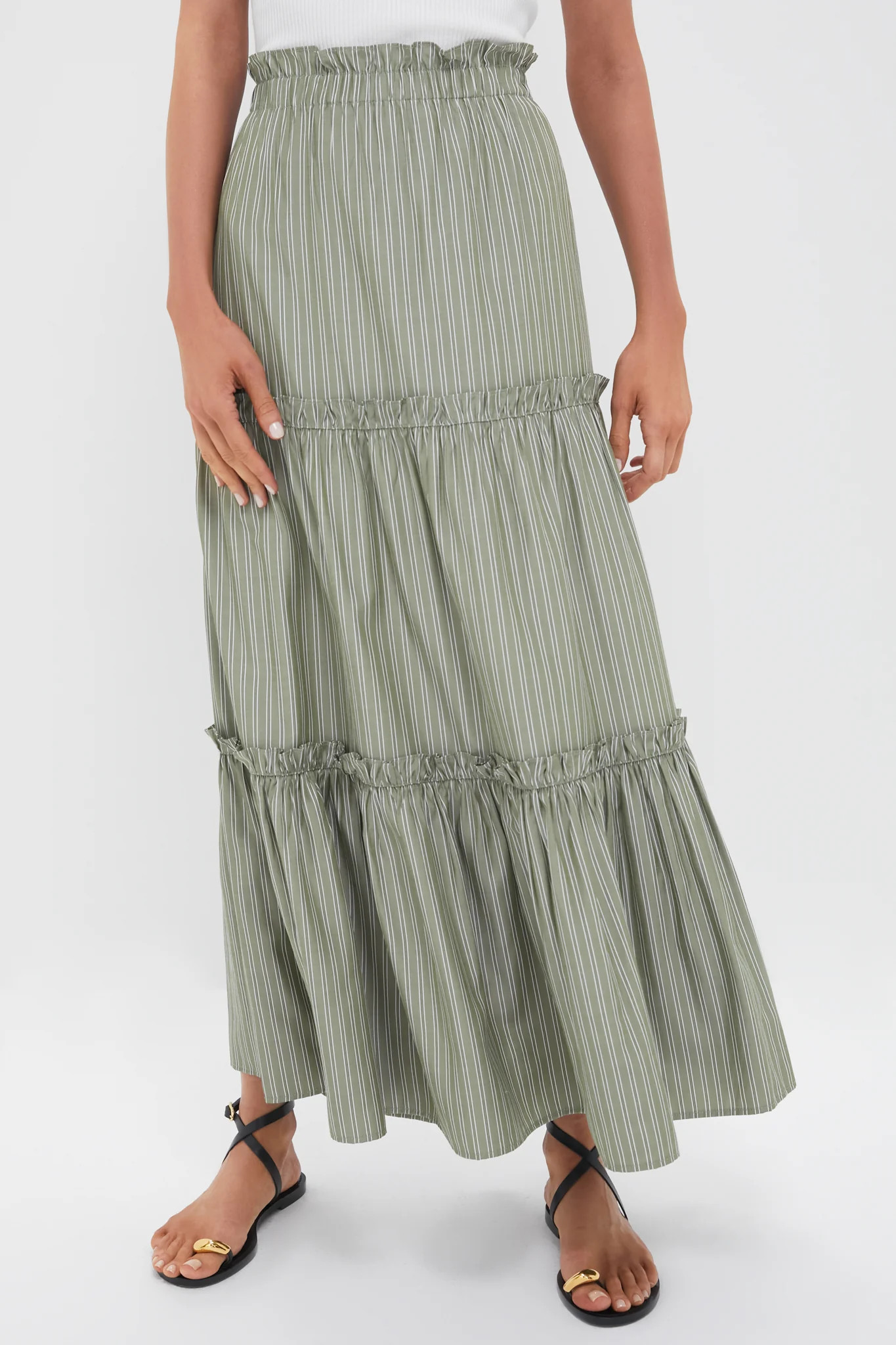 Green Stripe Prado Skirt | Tuckernuck (US)