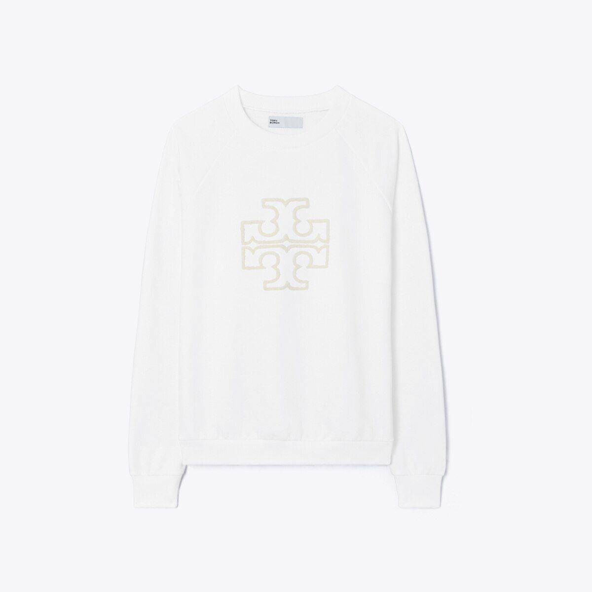 Merino French Terry Raglan Logo Crewneck: Women's Designer Sweaters | Tory Sport | Tory Burch (US)