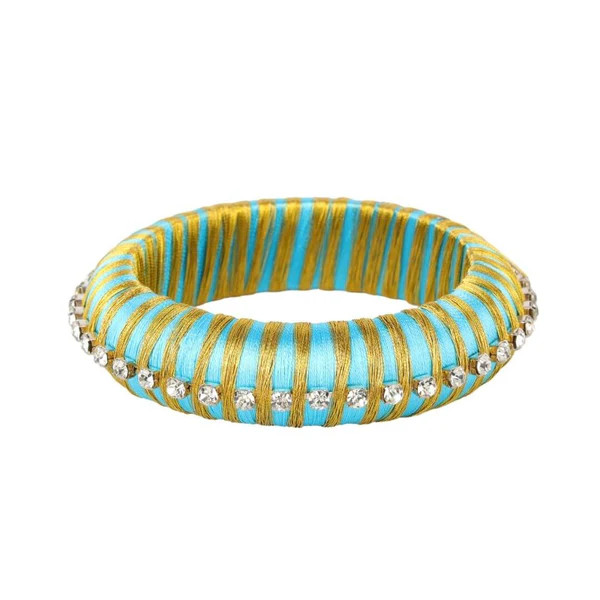 Malia Silk Wrap Bangle With Crystals | BuDhaGirl