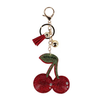 CTM Women's Glittering Favorite Cherries Bag Charm, Cherries | Target