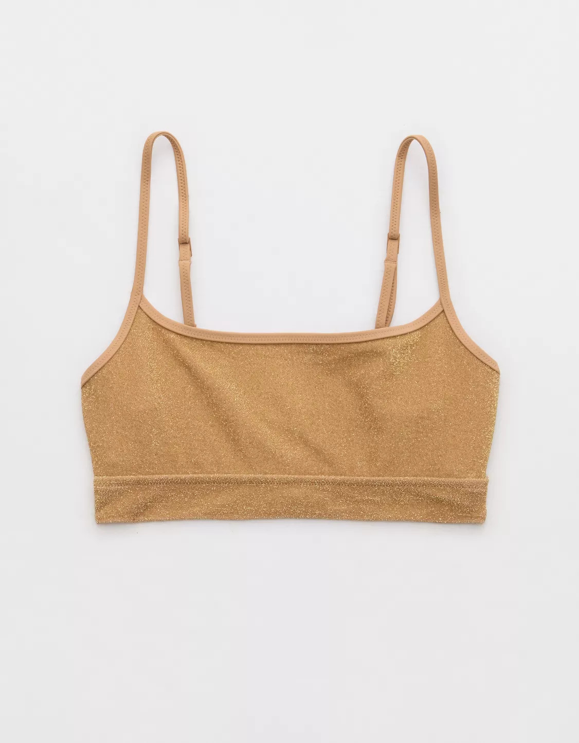 Aerie Sparkle Straight Scoop Bikini Top | Aerie