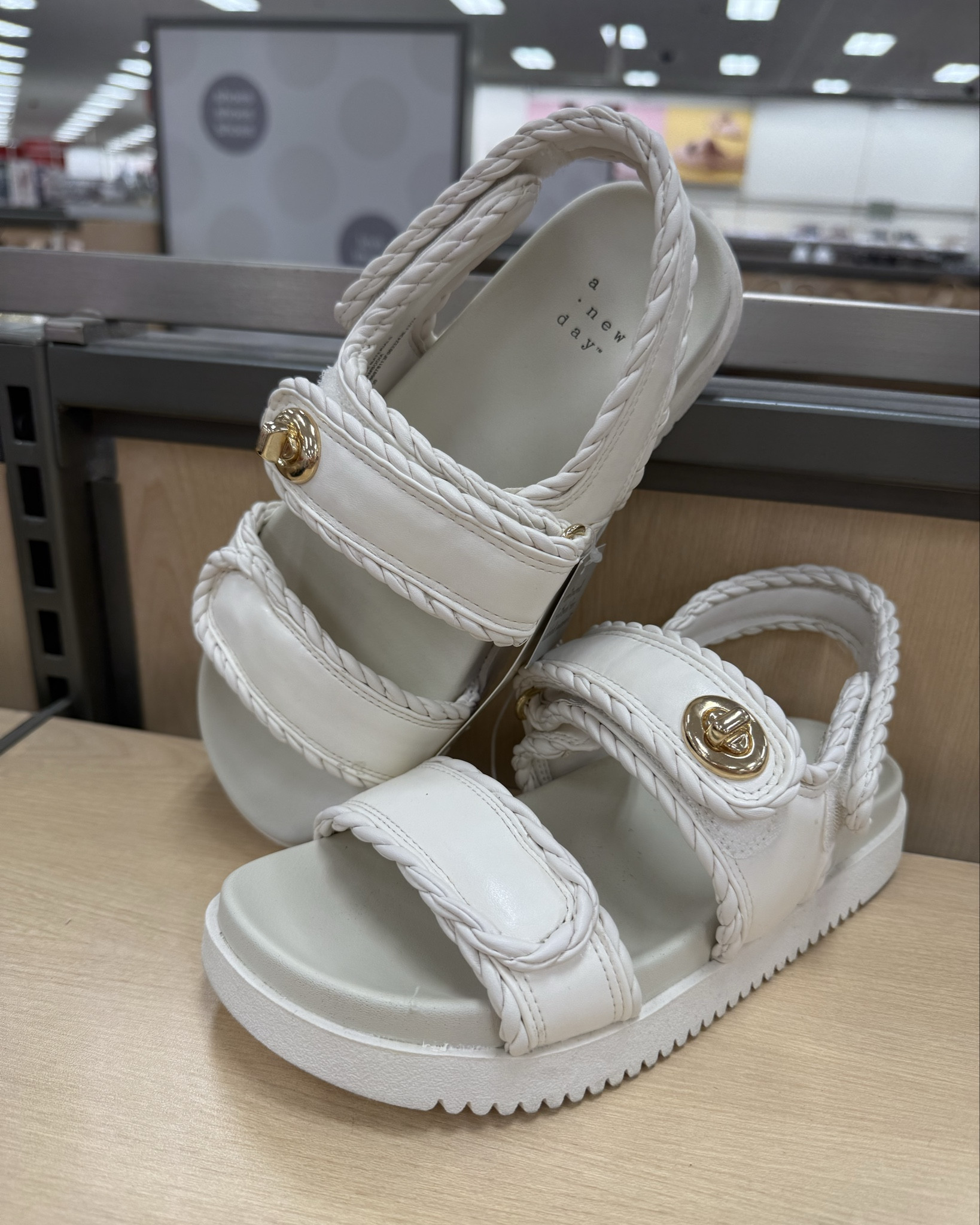 On Sale!! Target finally has the viral chunky strap sandals! I love the braiding on these. So feminine and chic! Comes in white and black. #target #sandals #summershoes

#LTKActive #LTKSaleAlert #LTKFindsUnder50