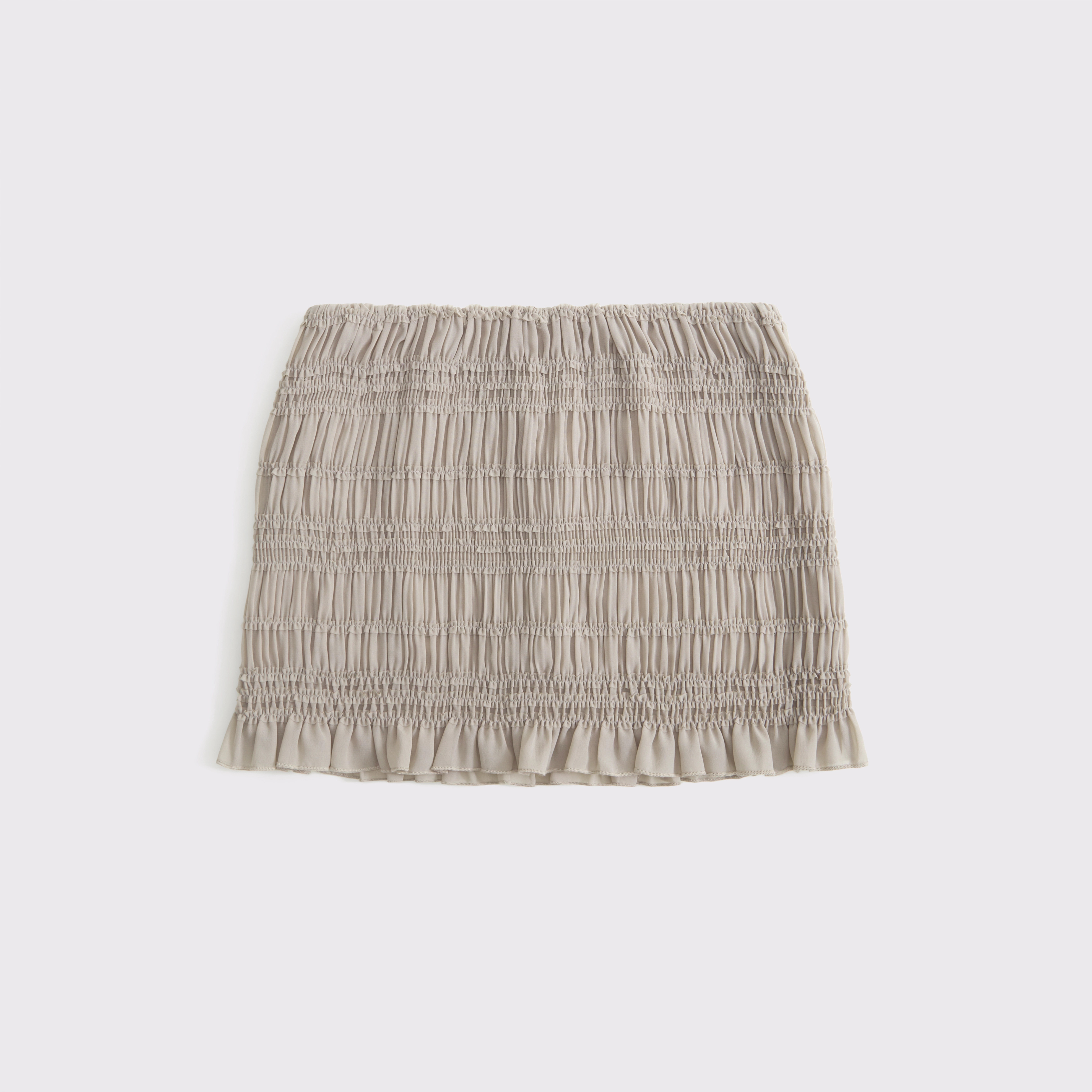 Mid Rise Sheer Ruched Mini Skort | Abercrombie & Fitch (US)