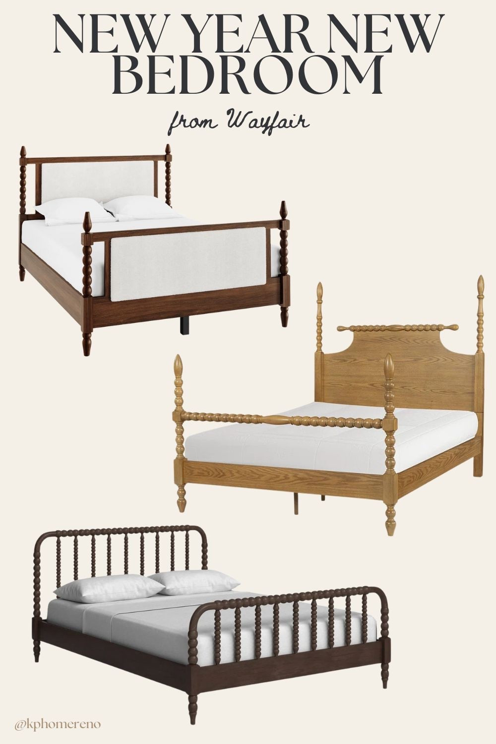 Affordable wood bed frames from Wayfair. Four post cottage vibe 

#LTKHome