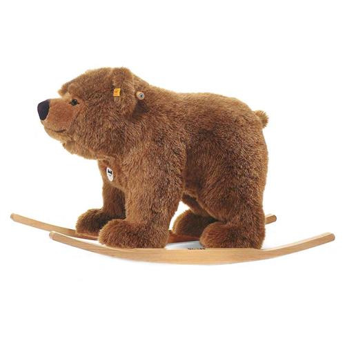 Steiff Modern Classic Brown Woven Mohair Urs Riding Bear Kids Collectible | Kathy Kuo Home