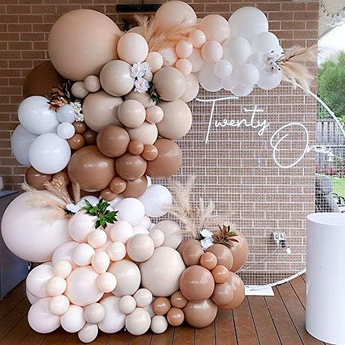 Brown Balloon Garland Kit Arch Boho Light Jungle Cream Baby Shower Decorations Neutral Wild Safar... | Amazon (US)