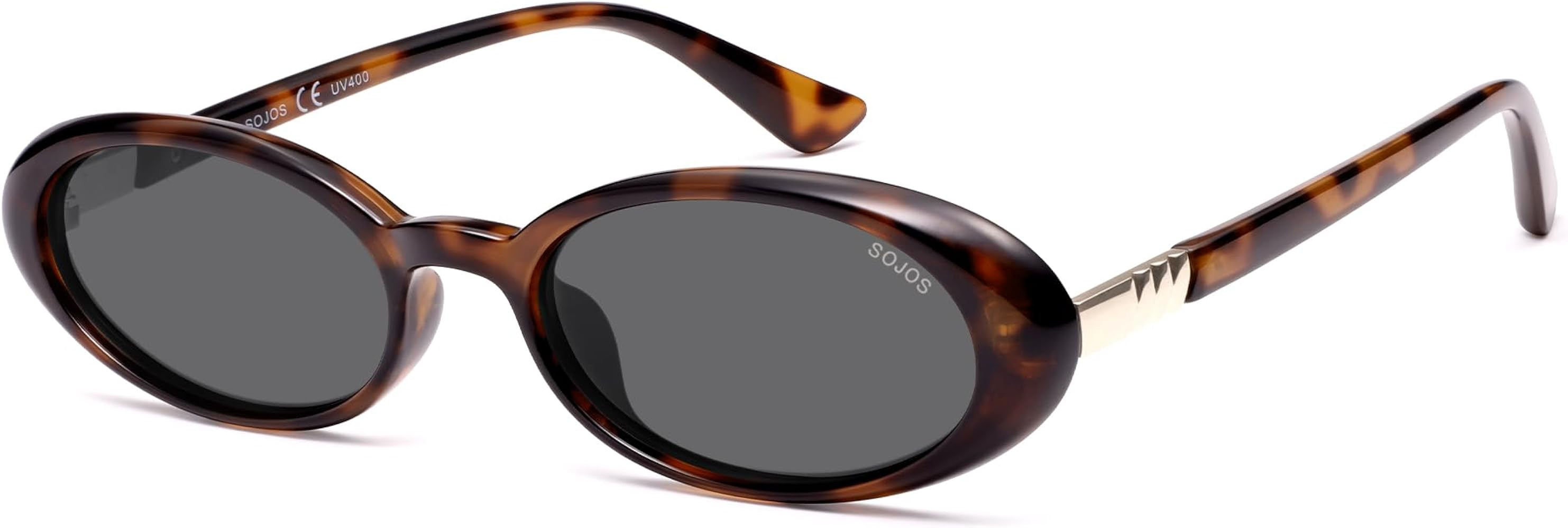 SOJOS Polarized Oval Sunglasses for Women, Chic 90s Vintage, UV400 Lightweight Retro Frame Sunnie... | Amazon (US)